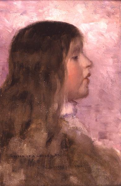 Skisse av et barnehode av John Lavery