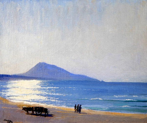 The Beach, Tanger (olje på lerret) av John Lavery