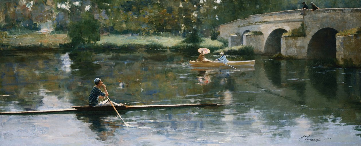 Broen ved Grez av John Lavery