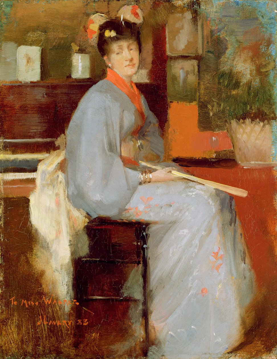 Kvinne i japansk kjole, 1883 av John Lavery