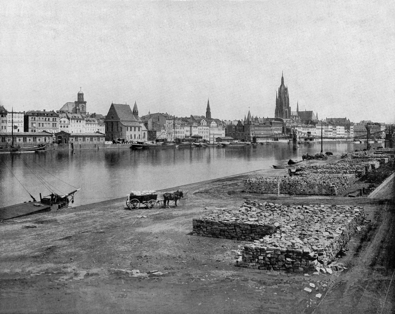 Frankfurt ved Mein i Tyskland, ca. 1900 (s/hvitt-bilde) av John Lawson Stoddard