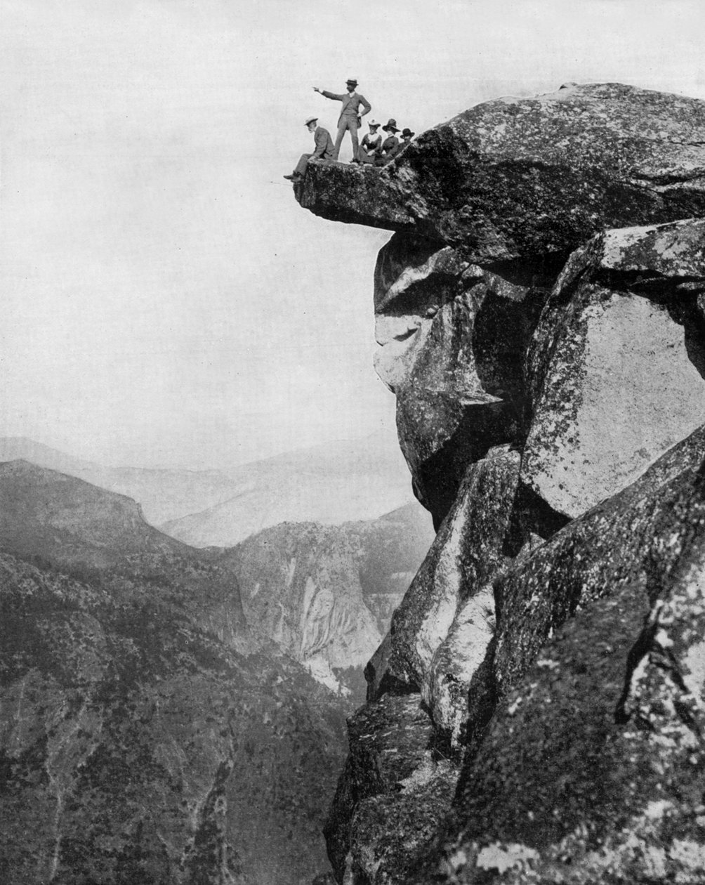 Yosemite valley, California, ca. 1890 (s/hvitt-bilde) av John Lawson Stoddard