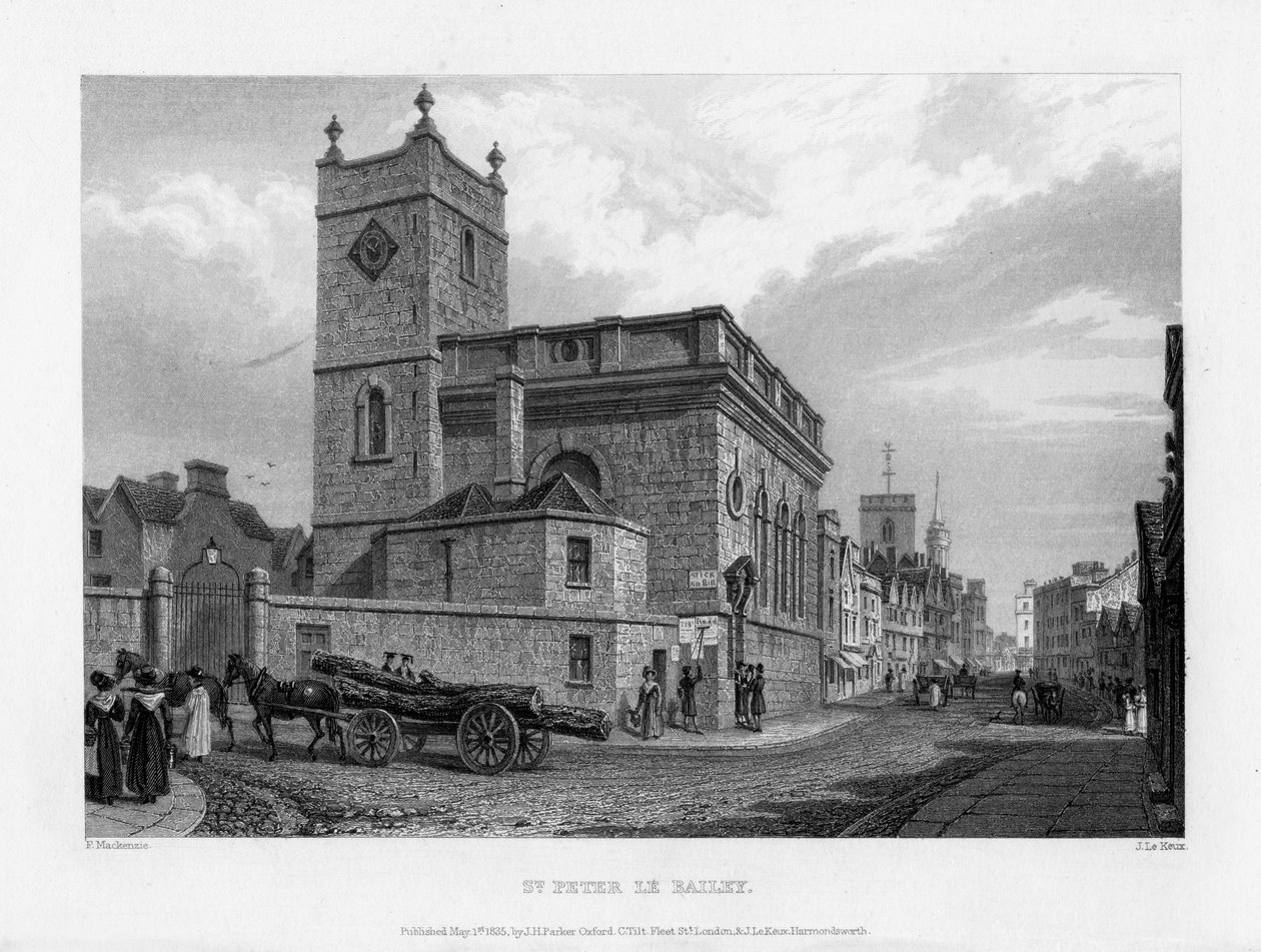 Church of St Peter le Bailey, Oxford, 1835. av John Le Keux