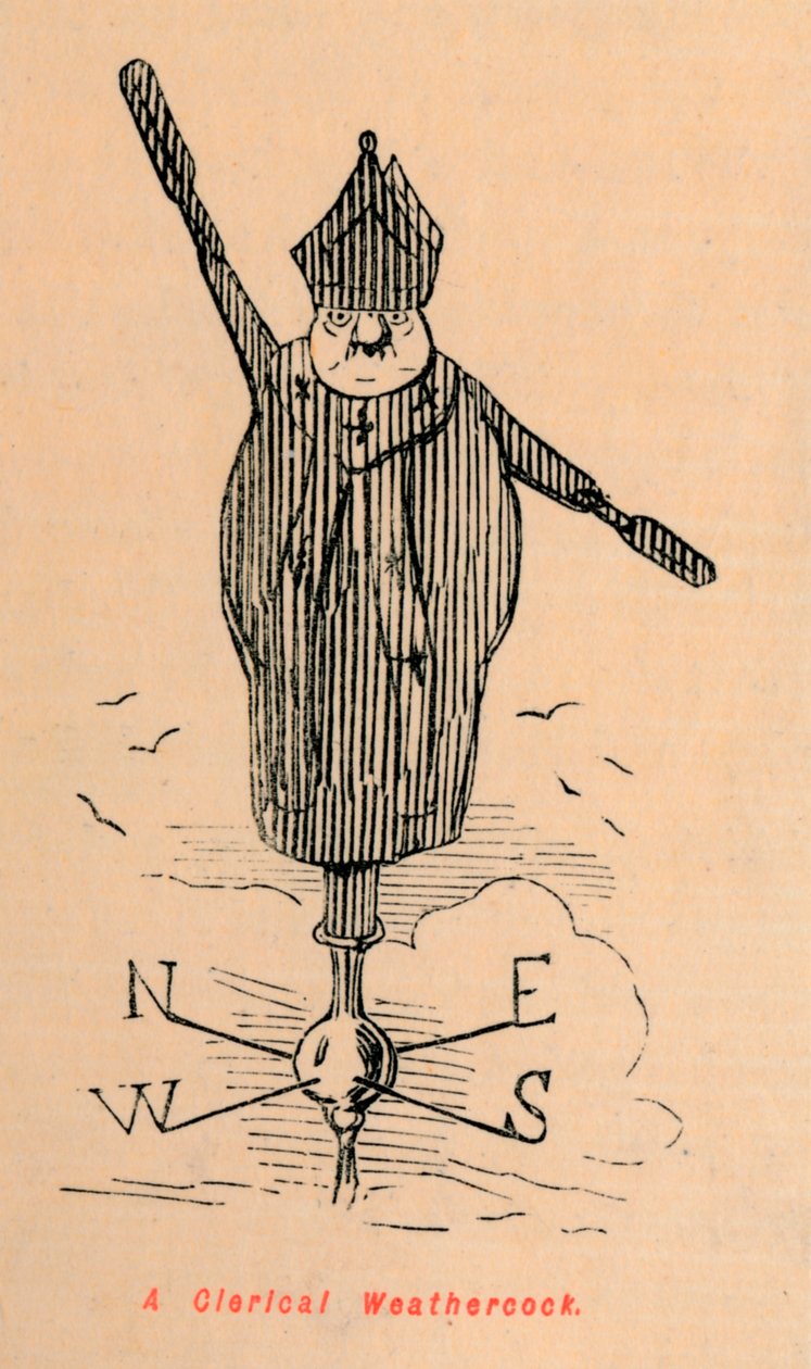 A Clerical Weathercock, c1860, c1860 av John Leech