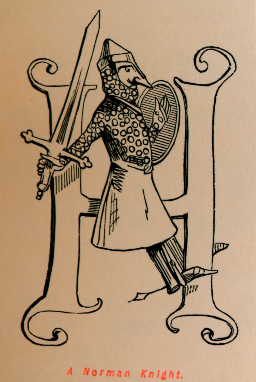 En normannisk ridder, c1860, c1860 av John Leech