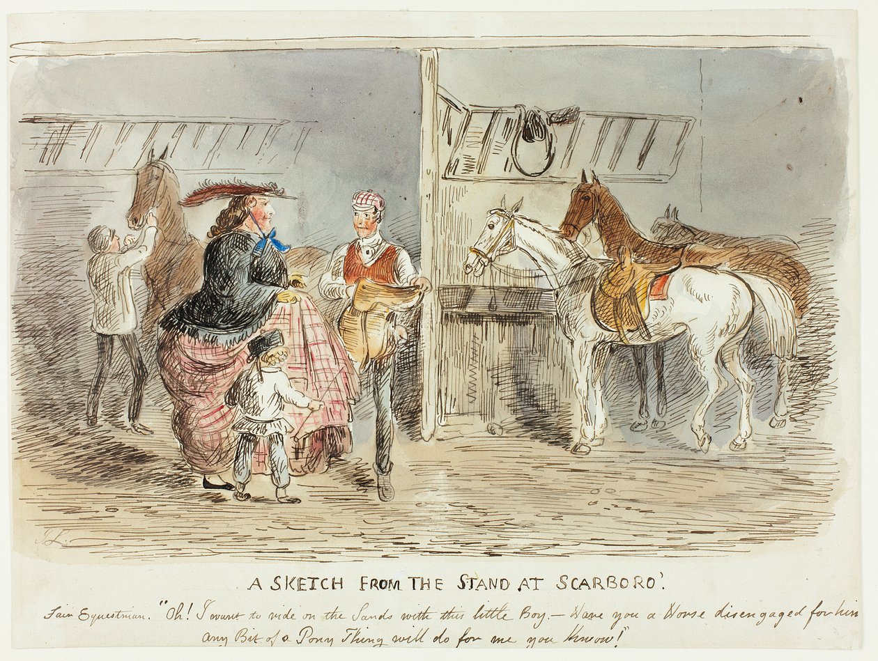 En skisse fra standen på Scarboro av John Leech