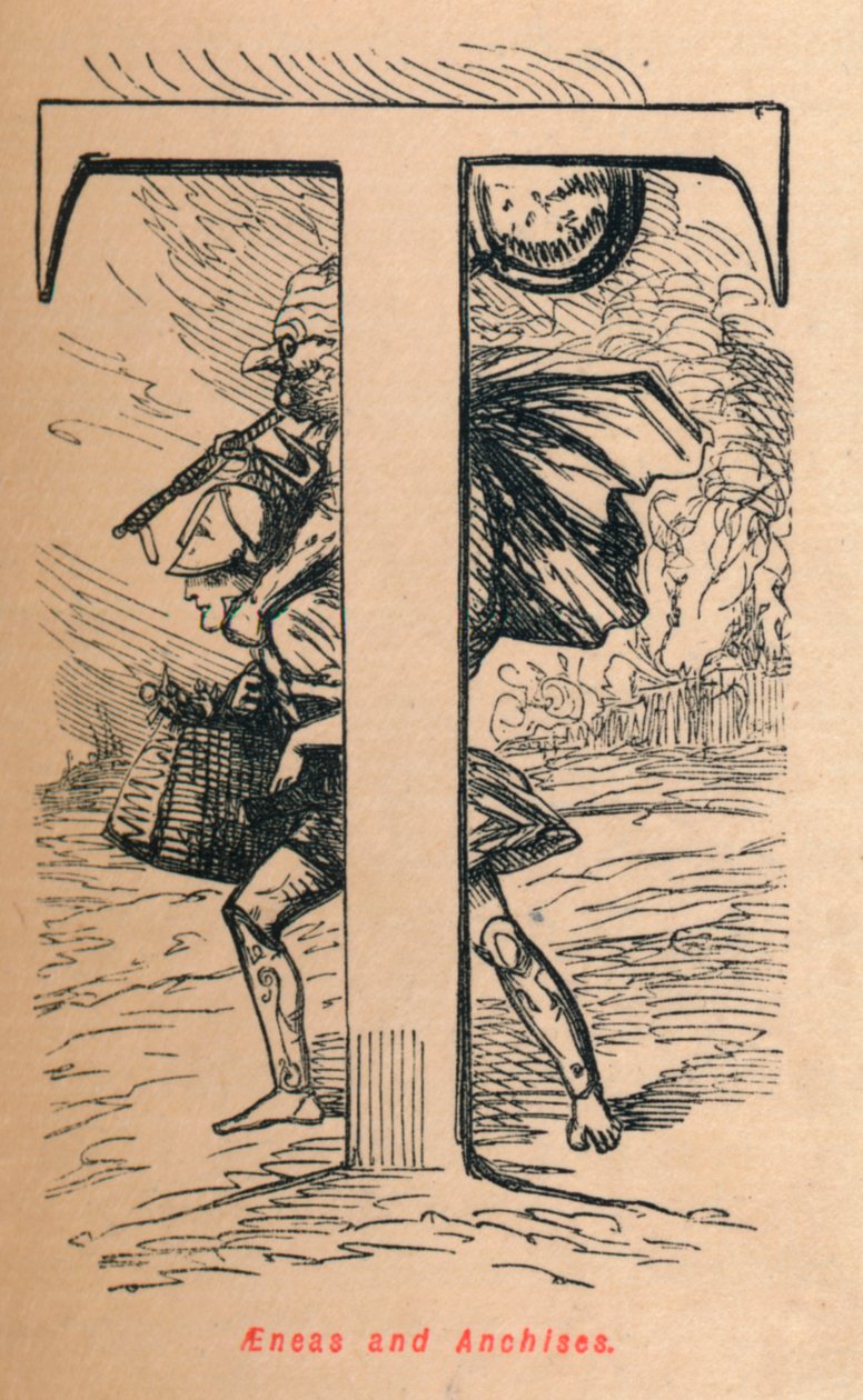 Aeneas og Anchises, 1852 av John Leech