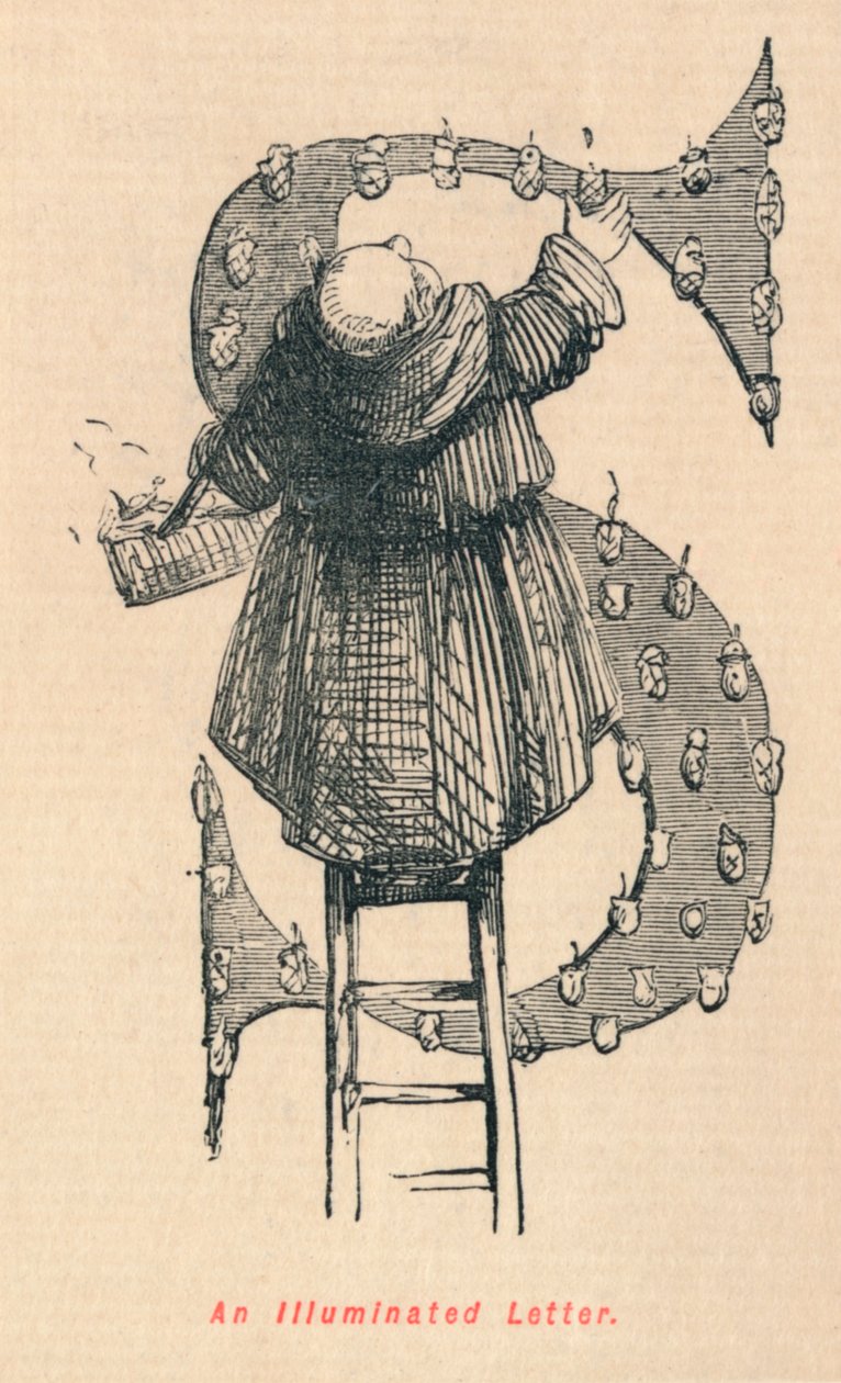 Et opplyst brev, c1860, c1860 av John Leech
