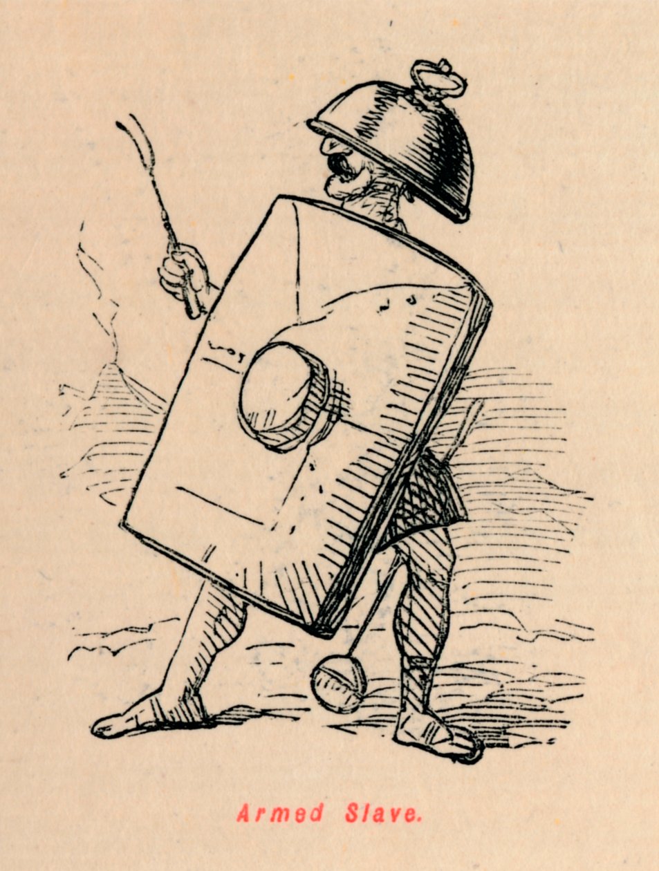 Væpnet slave, 1852 av John Leech