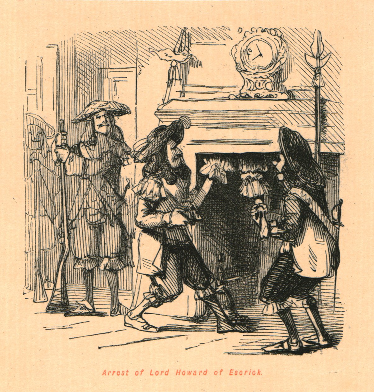 Arrestasjon av Lord Howard av Escrick, 1897. av John Leech