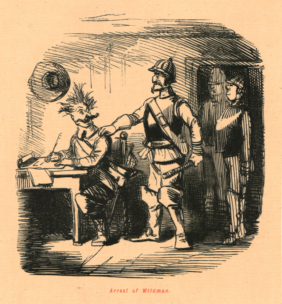 Arrestasjon av Wildman, 1897. av John Leech