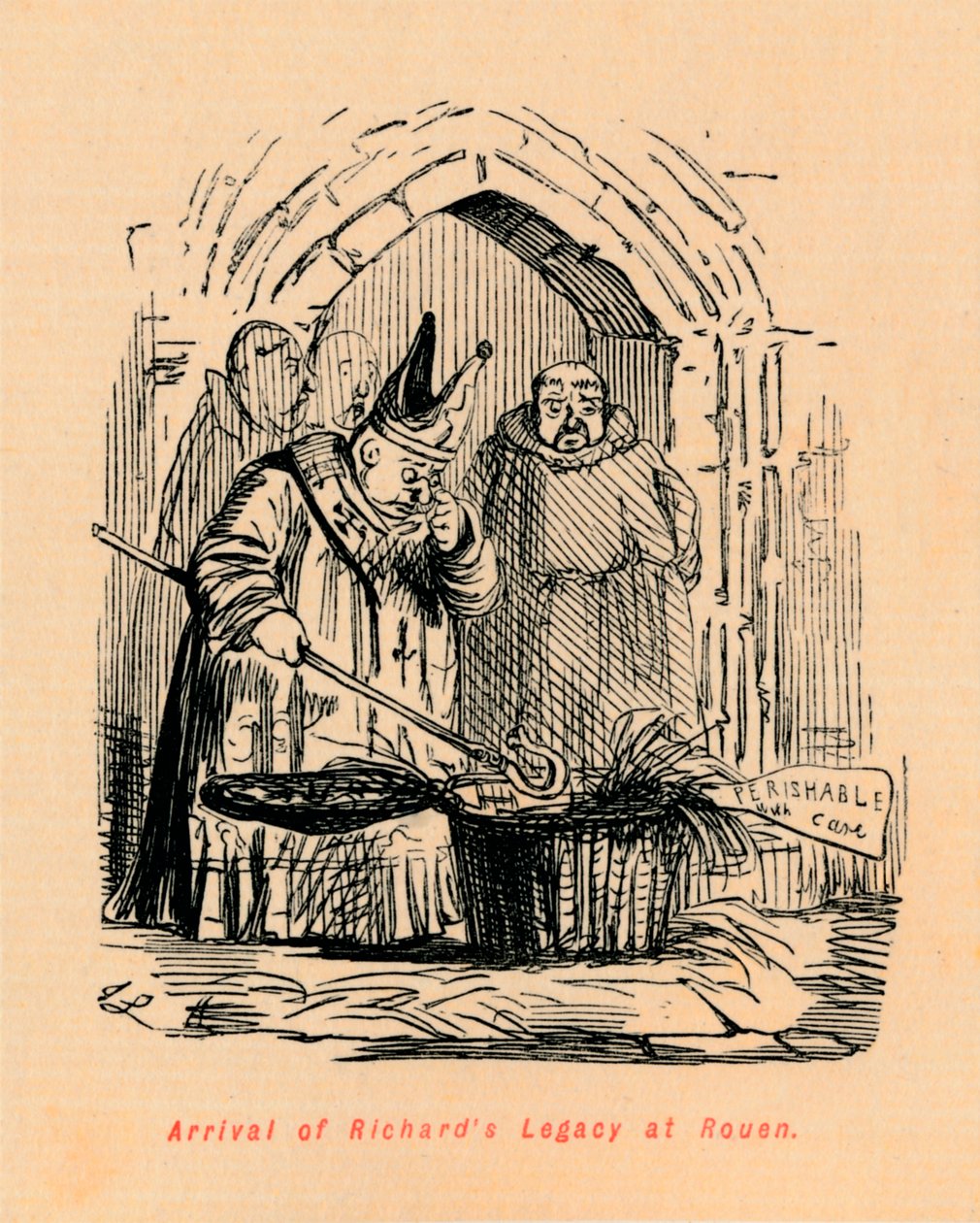Ankomst av Richards Legacy til Rouen, c1860, c1860 av John Leech