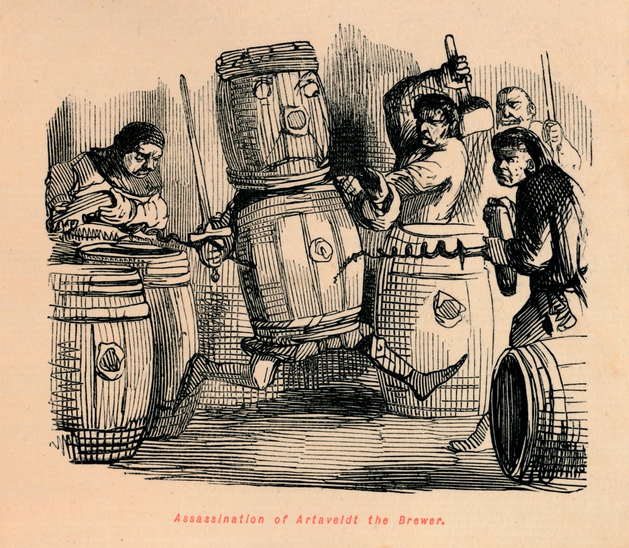 Attentatet på bryggeren Artaveldt, c1860, c1860 av John Leech