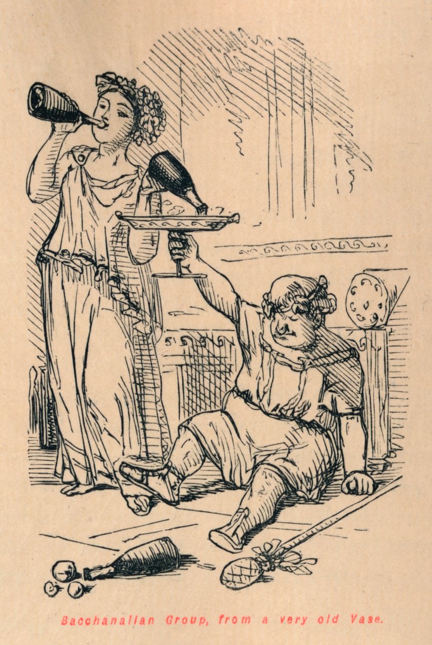 Bacchanalian Group, fra en veldig gammel vase, 1852 av John Leech