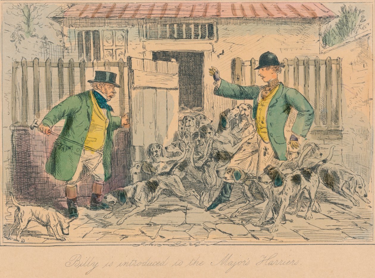 Billy blir introdusert for Majors Harriers, 1858 av John Leech