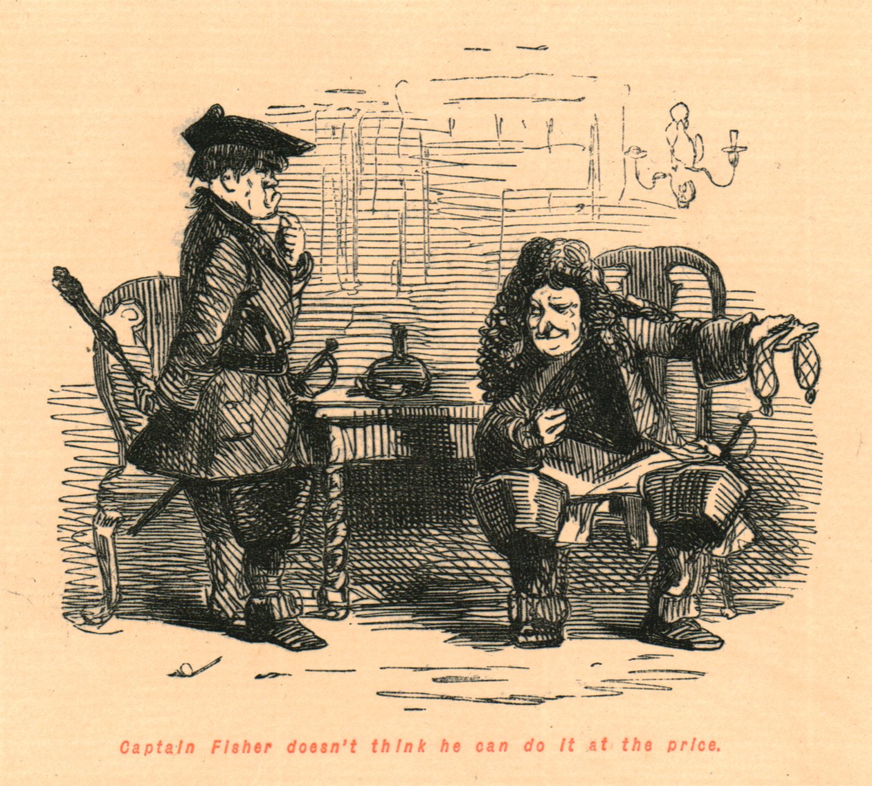 Kaptein Fisher tror ikke han kan gjøre det til prisen, 1897. av John Leech