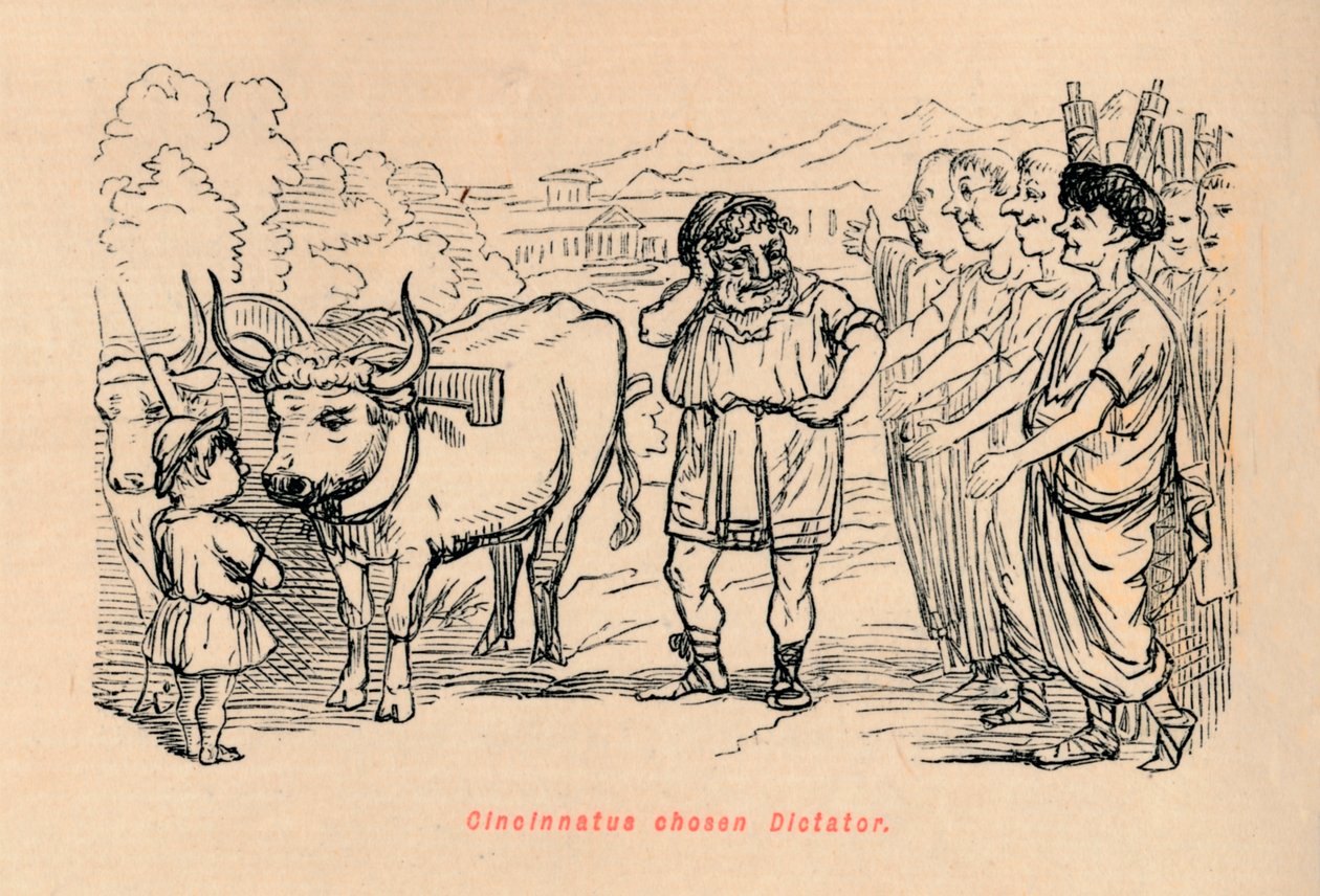 Cincinnatus valgt diktator, 1852 av John Leech