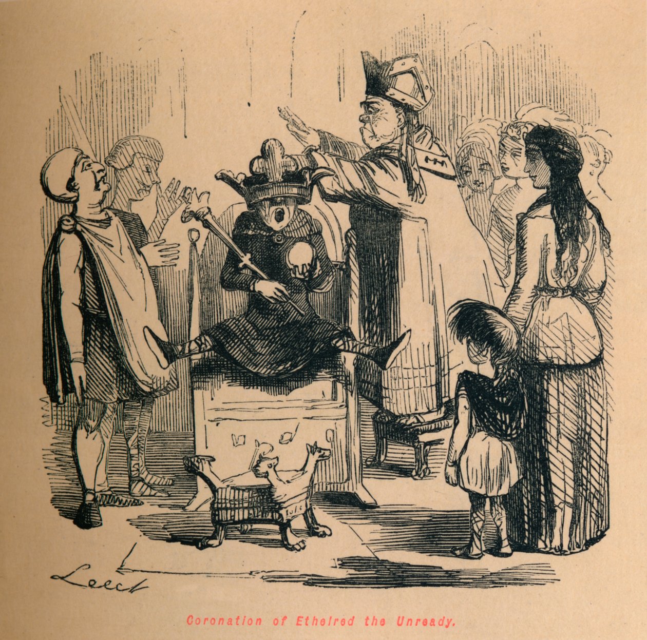 Kroning av Ethelred the Unready, c1860, c1860 av John Leech