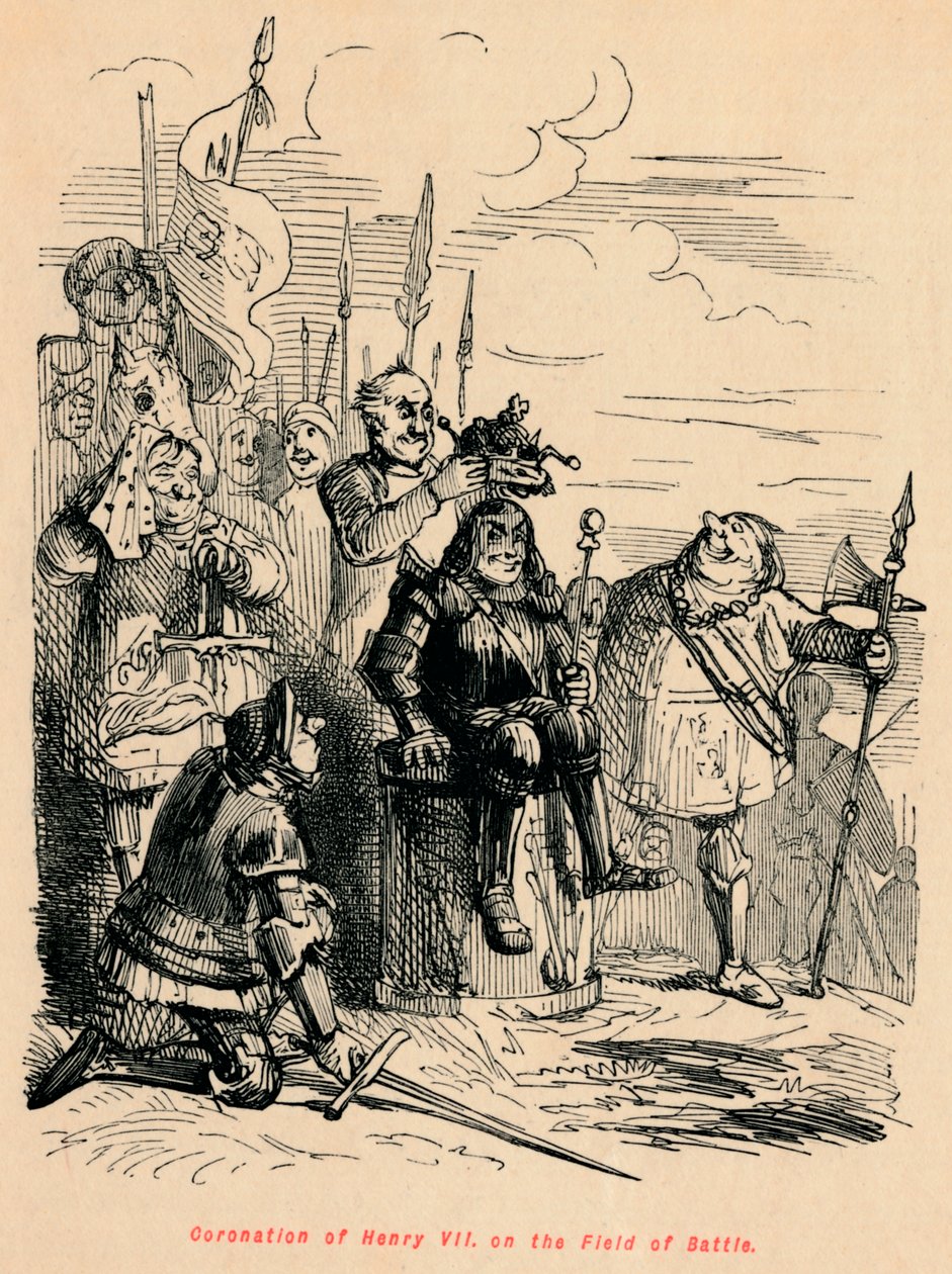 Kroningen av Henry VII på slagmarken, av John Leech