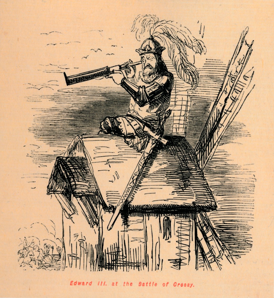 Edward III i slaget ved Cressy, c1860, c1860 av John Leech