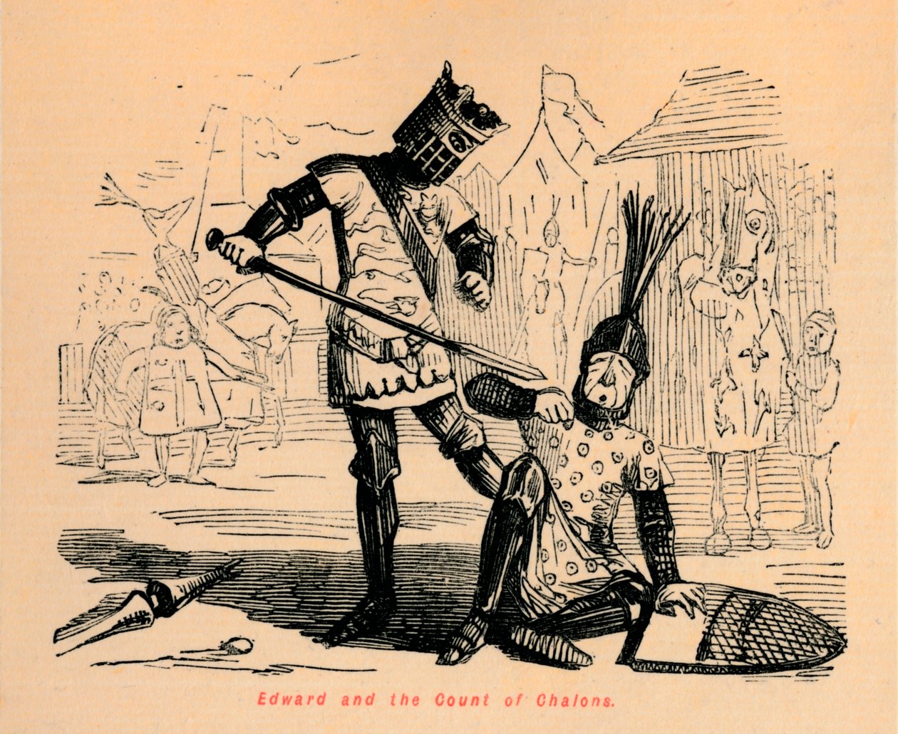 Edvard og greven av Chalons, c1860, c1680 av John Leech