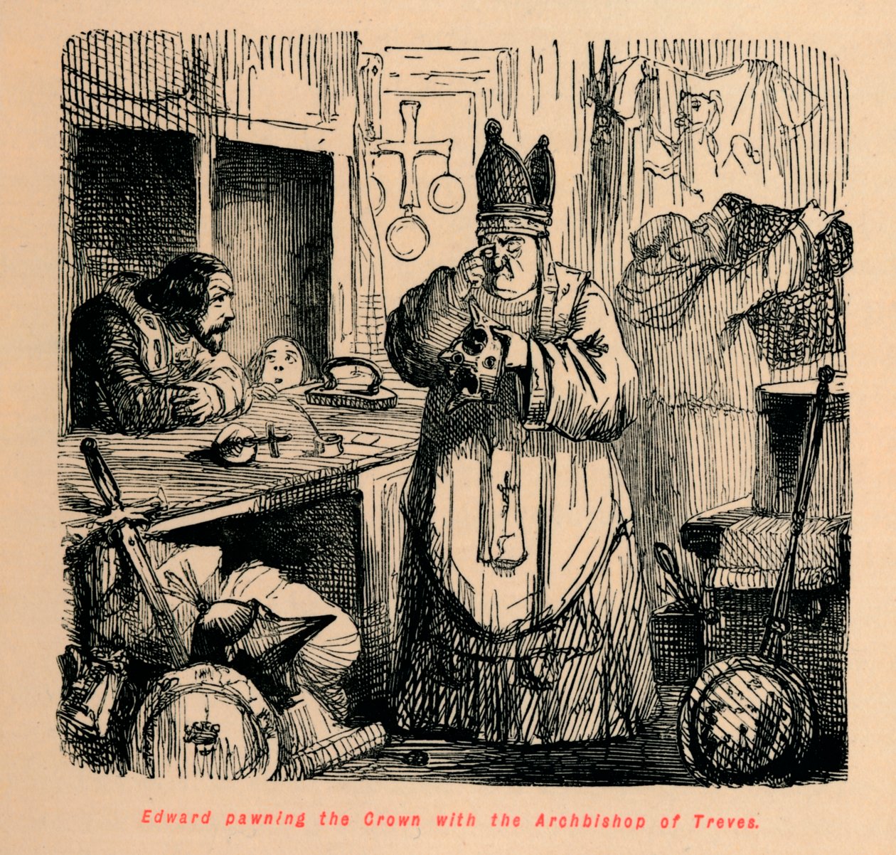 Edward panter kronen med erkebiskopen av Treves, c1860, c1860 av John Leech