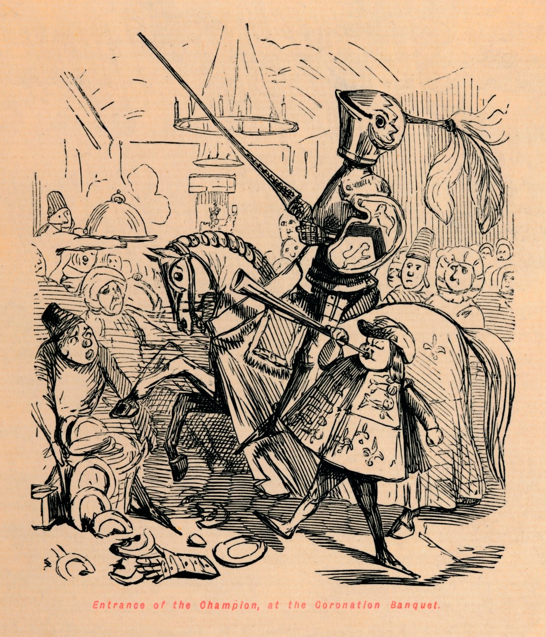 Mesterens inngang, ved kroningsbanketten, c1860, c1860 av John Leech