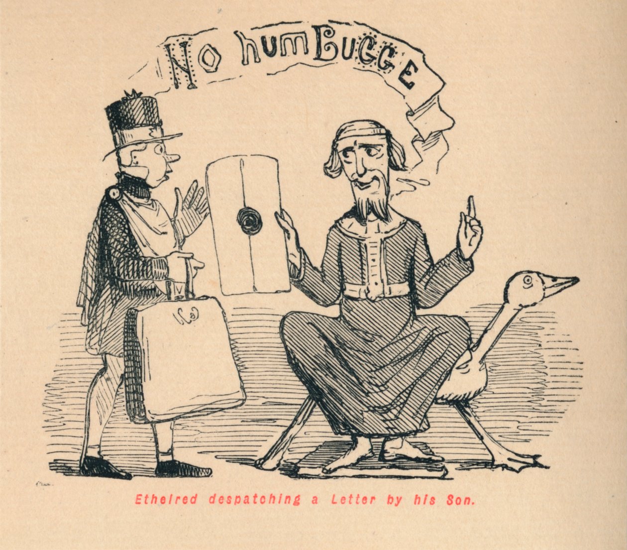 Ethelred sendte et brev av sin sønn, c1860, c1860 av John Leech