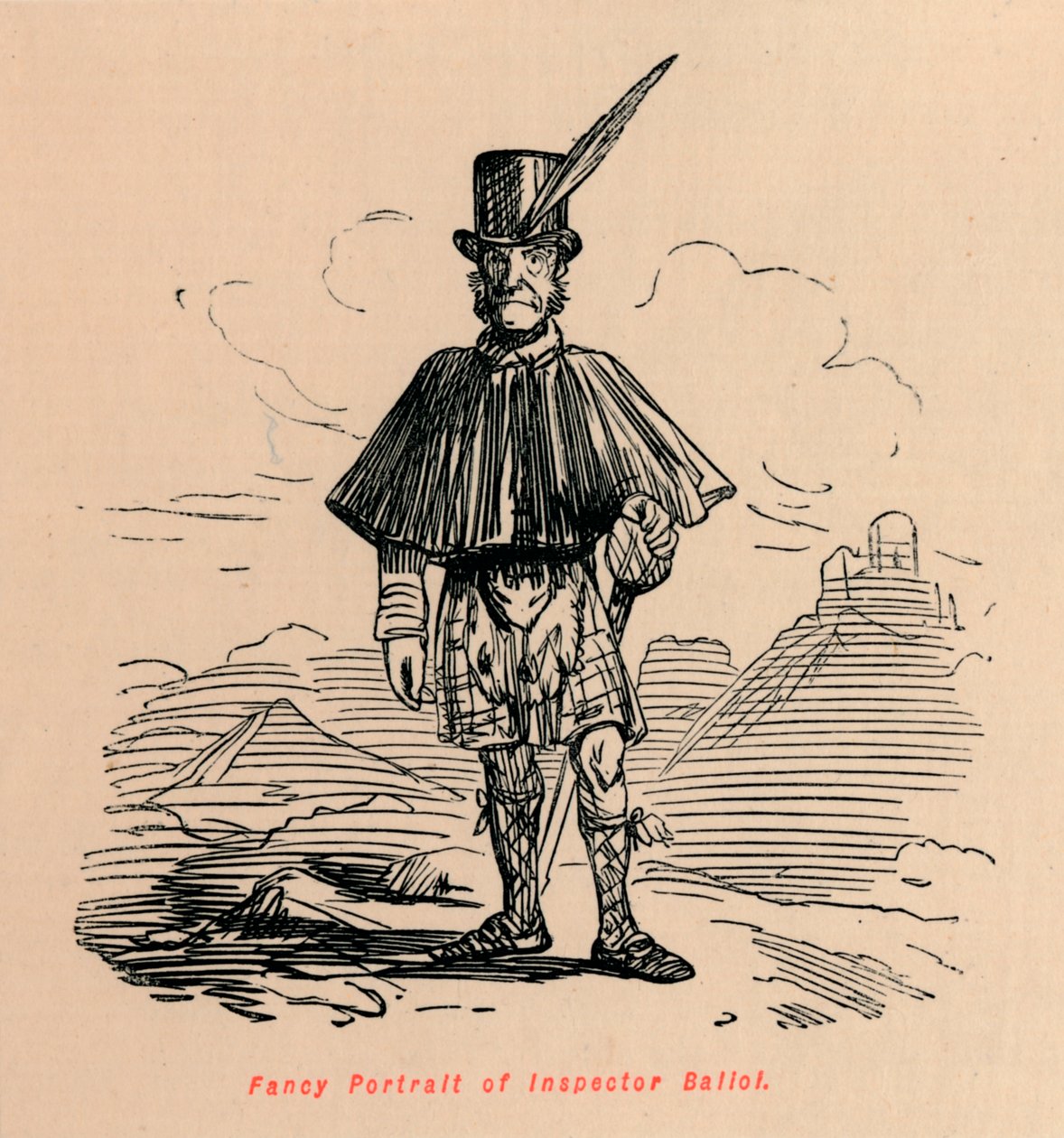 Fancy portrett av inspektør Balioi, c1860, c1860 av John Leech