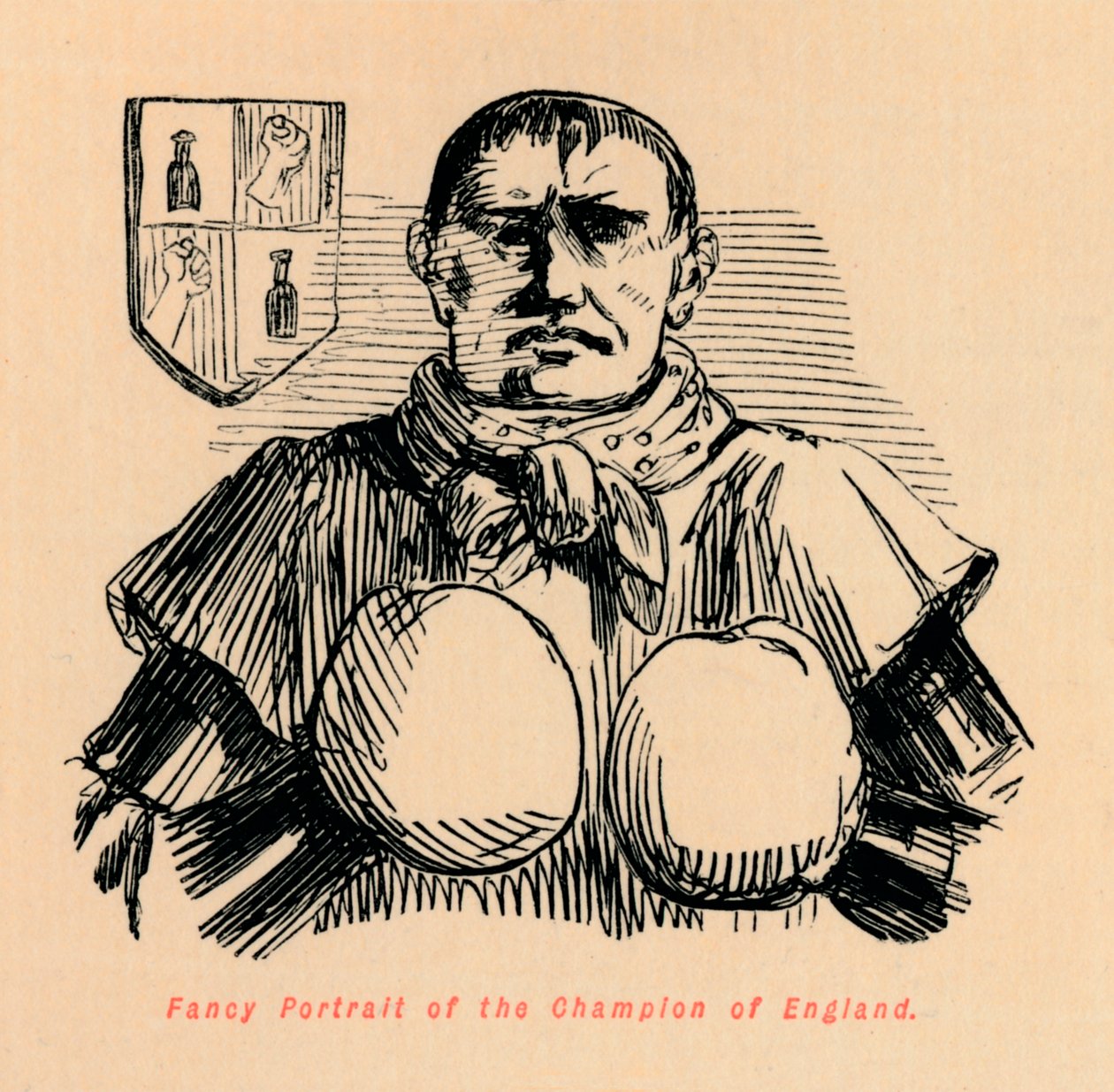 Fancy Portrait of the Champion of England, c1860, c1860 av John Leech