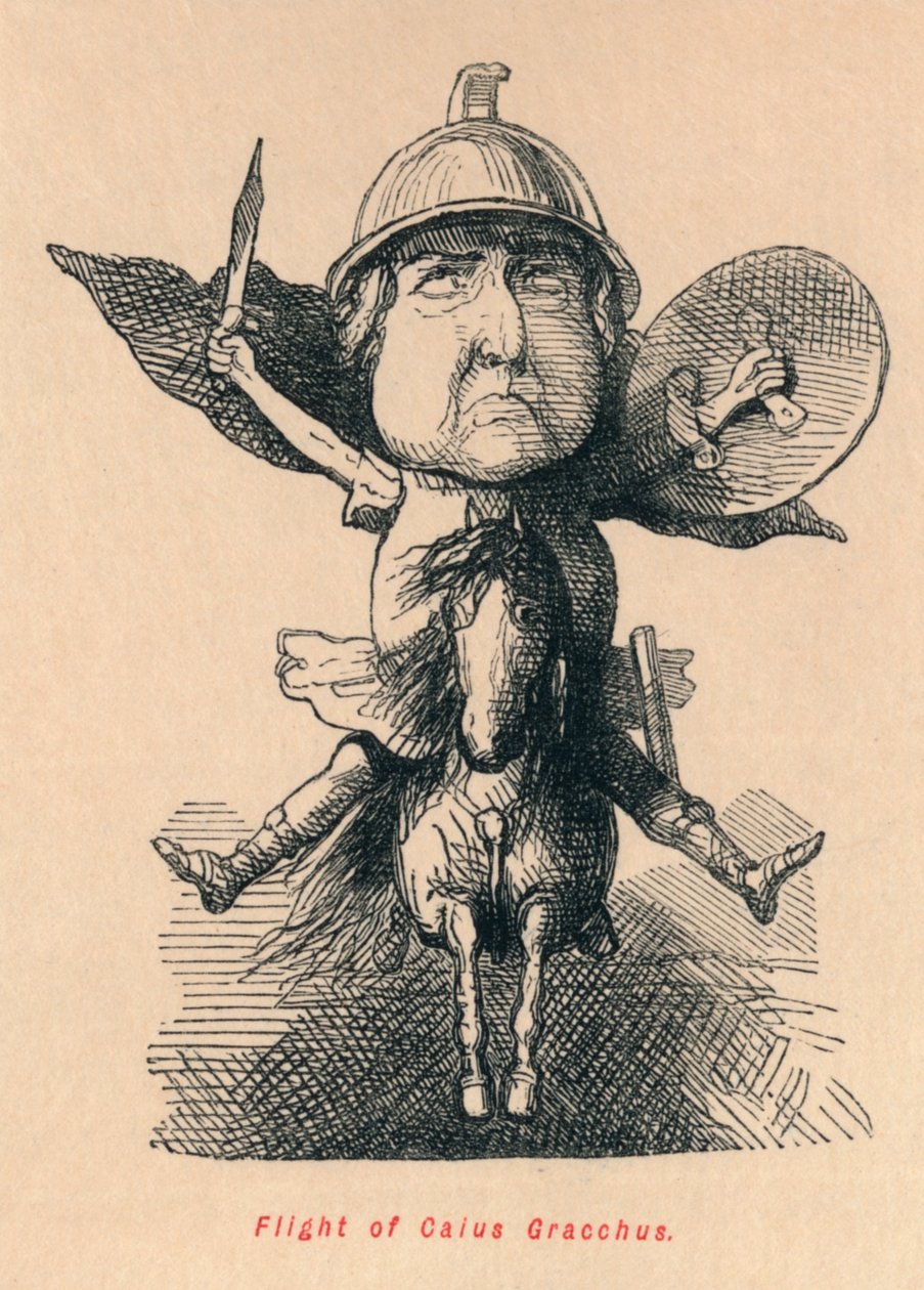 Flight of Gaius Gracchus, 1852 av John Leech