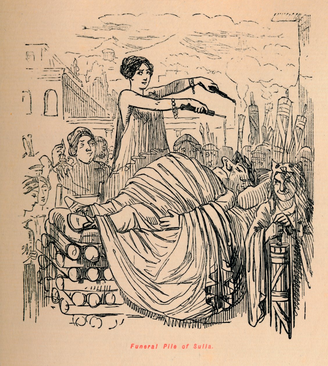 Begravelsesbunken til Sulla, 1852 av John Leech