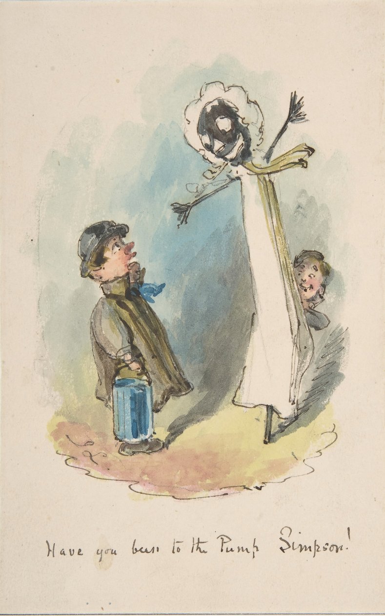 Har du vært i pumpen, Simpson, 1837-64. av John Leech