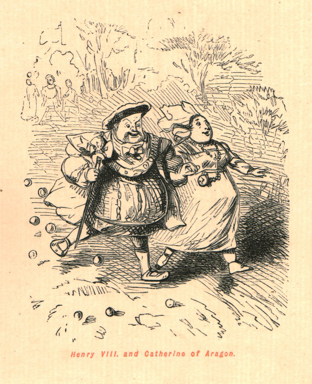 Henrik VIII. og Katarina av Aragon, 1897. av John Leech