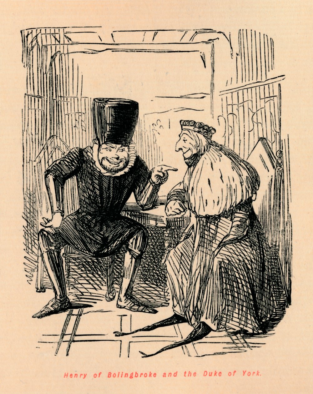 Henry av Bolingbroke og hertugen av York, c1860, c1860 av John Leech