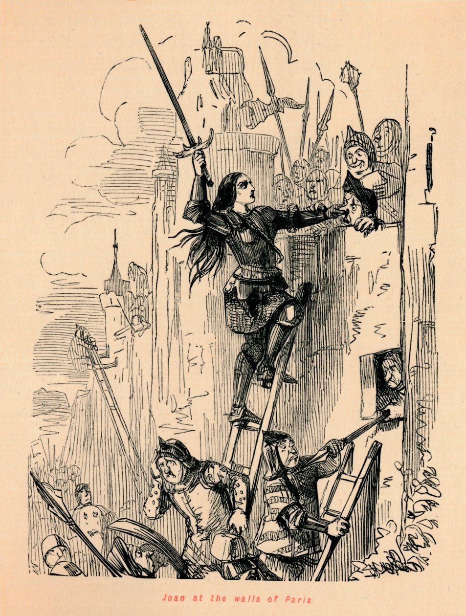Joan ved veggene i Paris, av John Leech