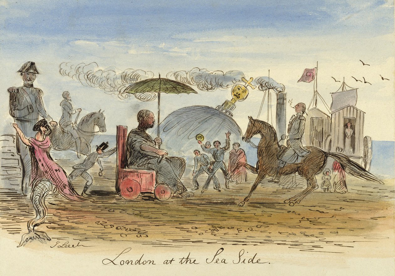 London ved havet, pub.1844 av John Leech