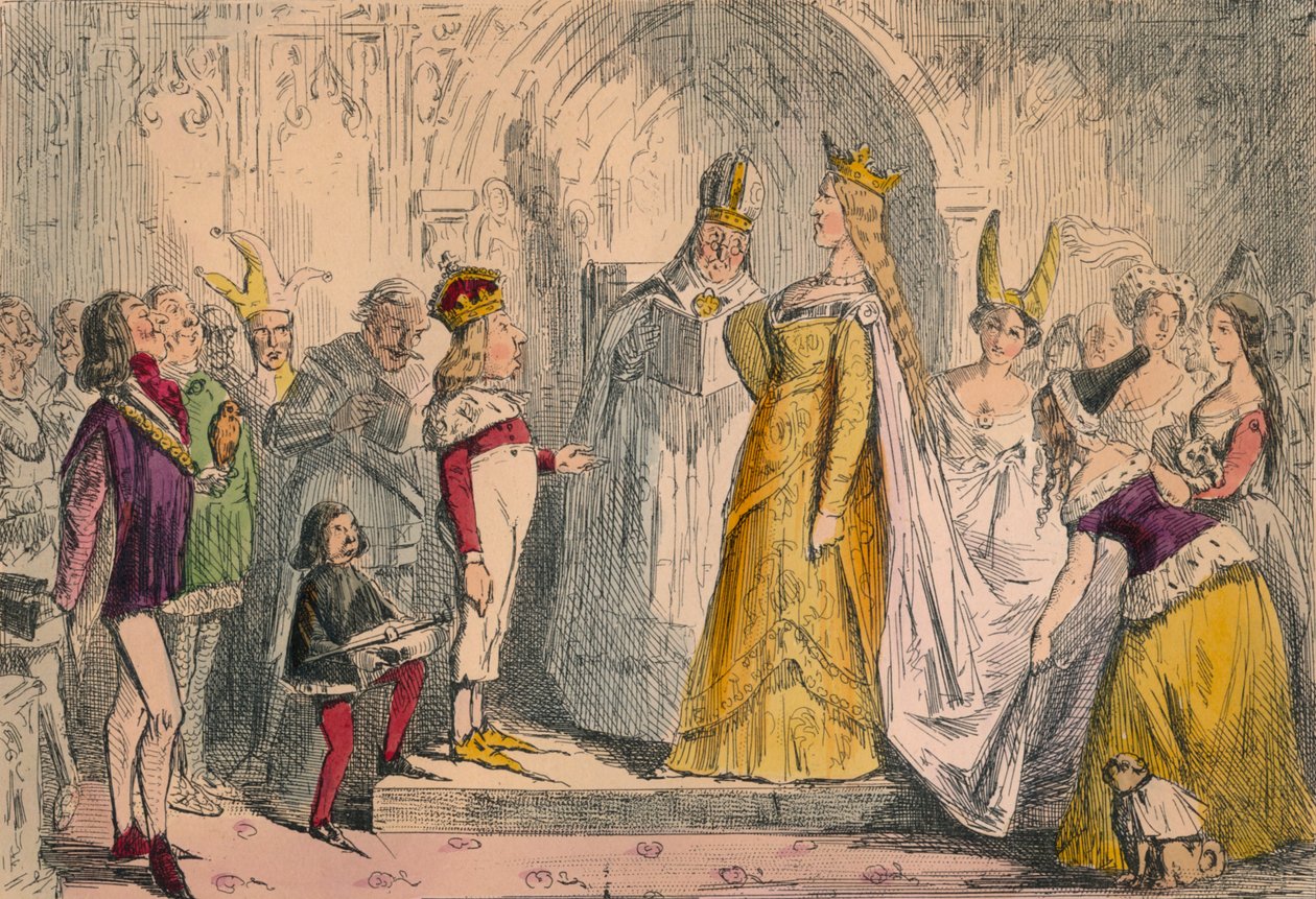 Ekteskap med Henrik den sjette og Margaret av Anjou, 1850 av John Leech