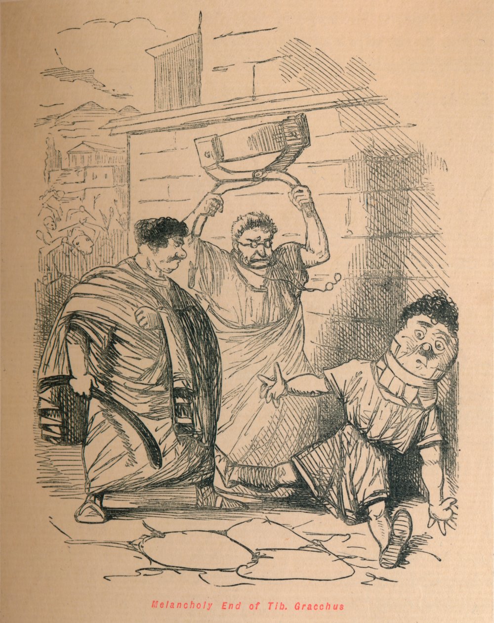 Melankolsk slutt på Tib Gracchus, 1852 av John Leech