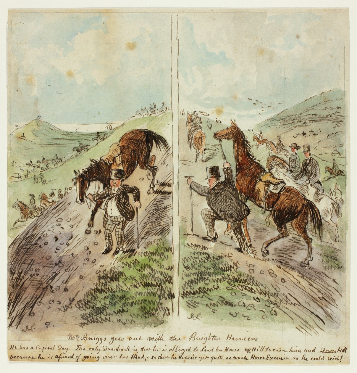 Mr. Briggs går ut med Brighton Harriers av John Leech