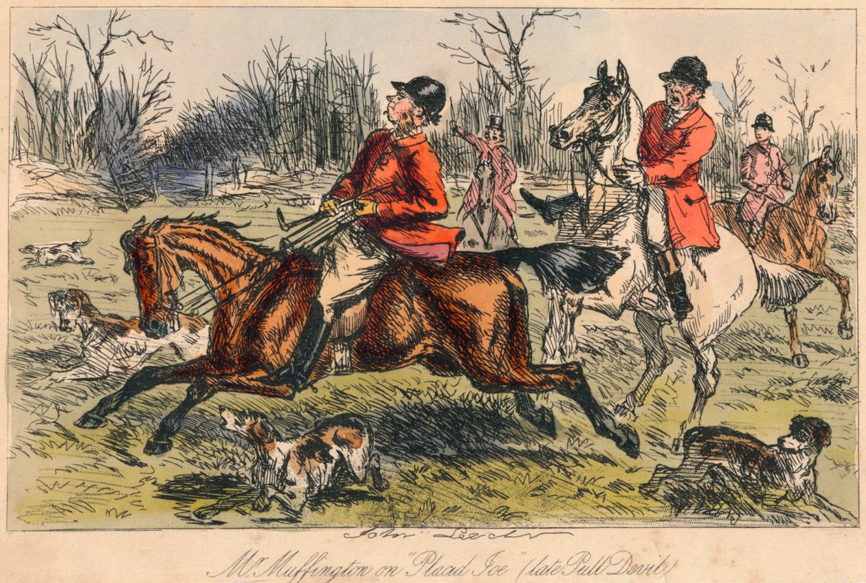 Mr Muffington på Placid Joe sent Pull Devil, 1865 av John Leech
