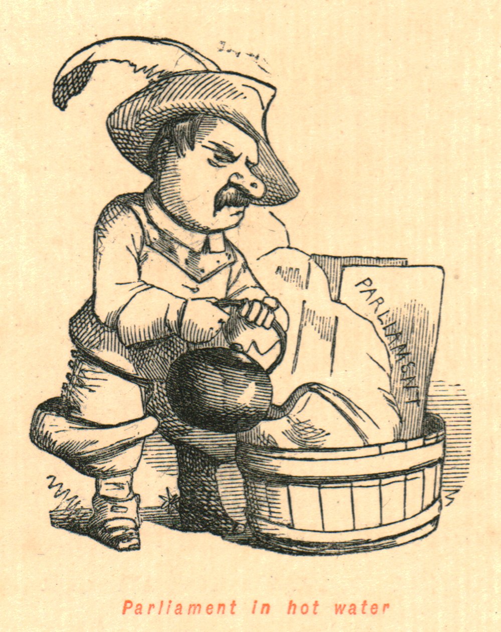 Parlamentet i varmt vann, 1897. av John Leech