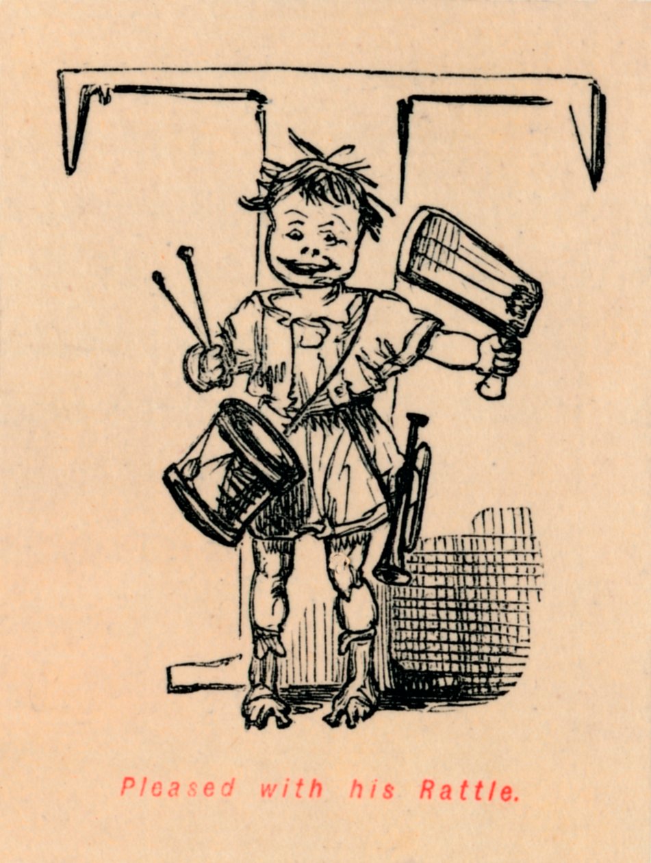 Fornøyd med Rattle, 1852 av John Leech
