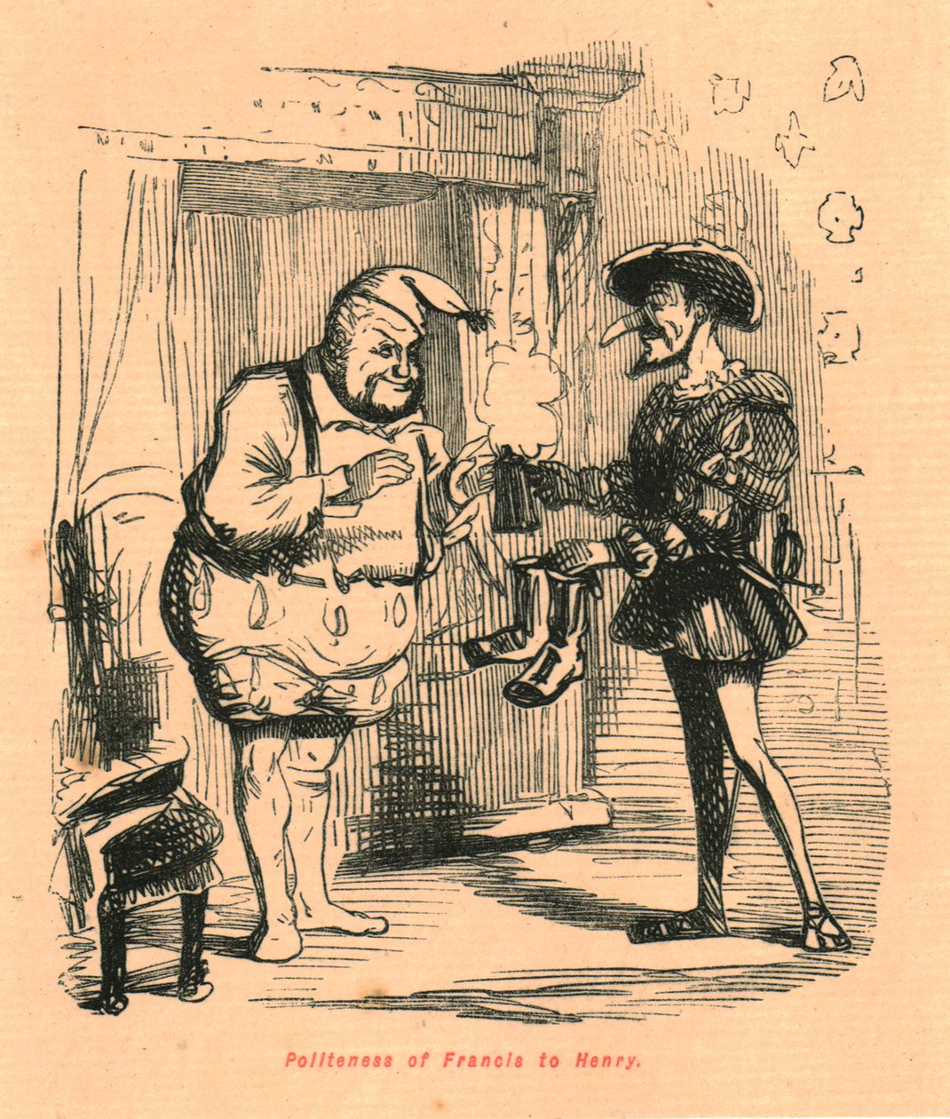 Høflighet fra Francis til Henry, 1897. av John Leech