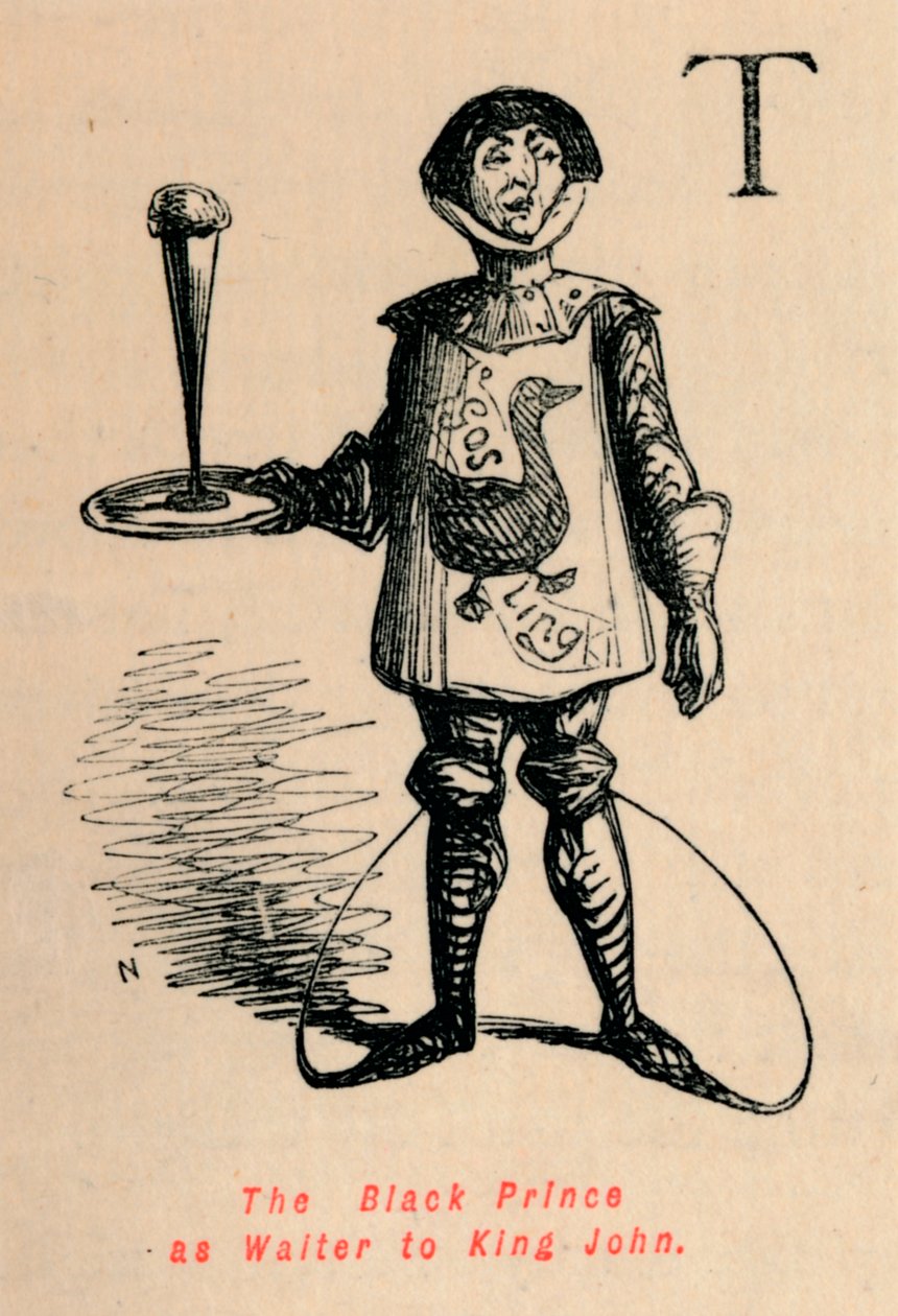 Den svarte prinsen som servitør for kong John, c1860, c1860 av John Leech