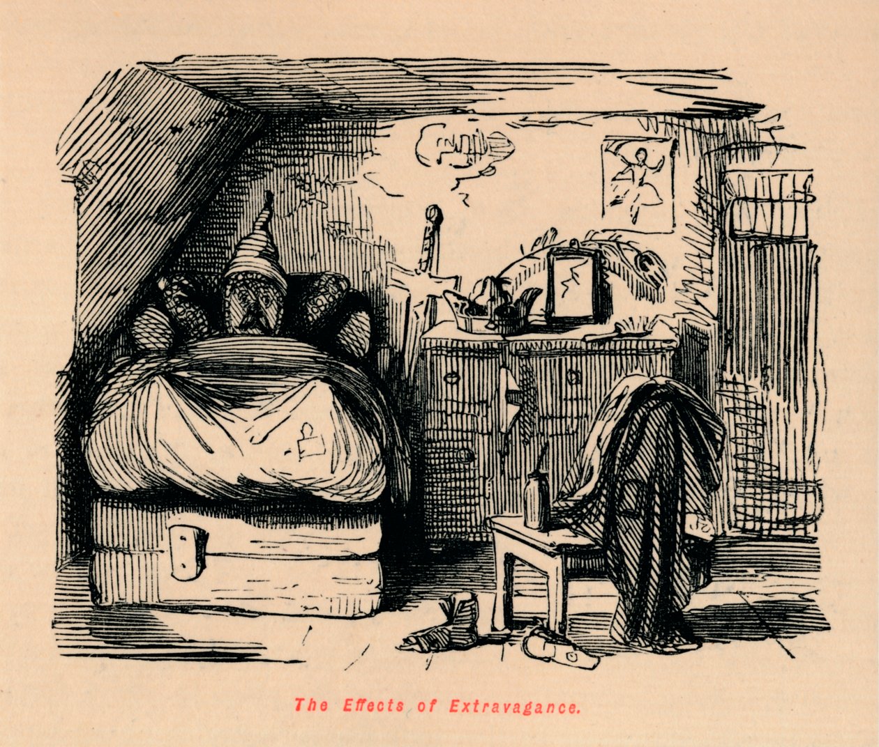 The Effects of Extravagance, c1860, c1860 av John Leech