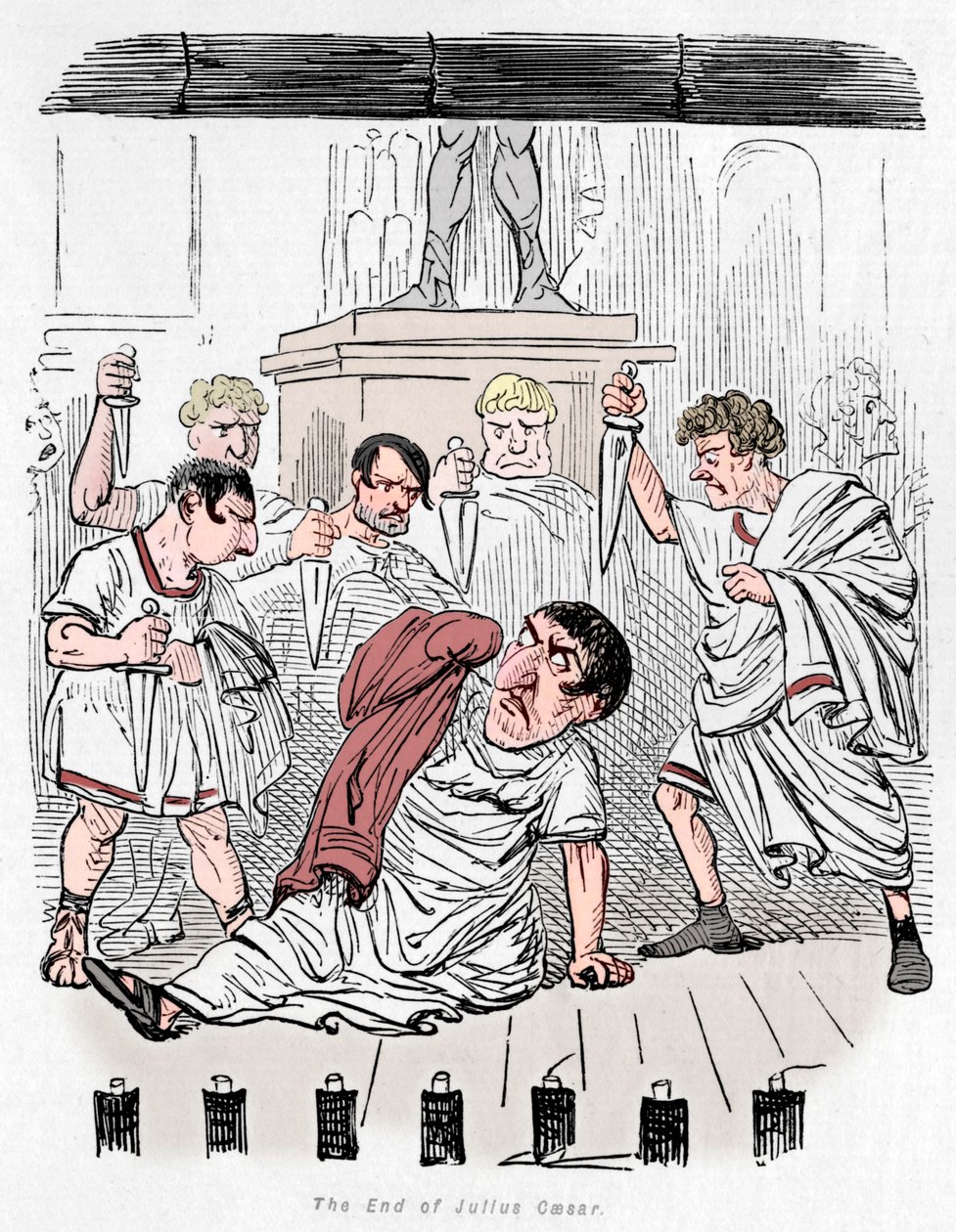Slutten på Julius Cæsar, 1852 av John Leech