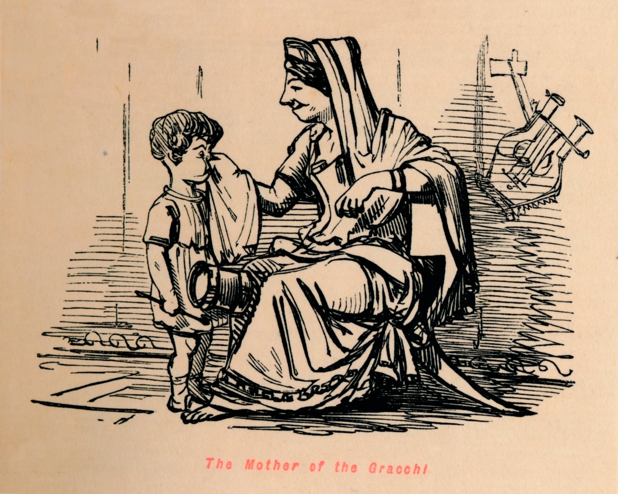 The Mother of the Gracchi, 1852 av John Leech