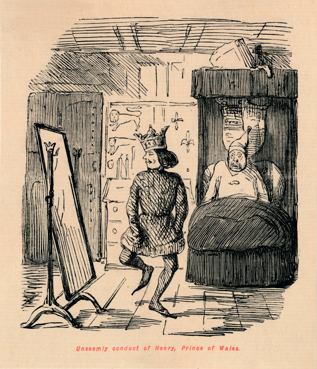 Upassende oppførsel av Henry, Prince of Wales, c1860, c1860 av John Leech