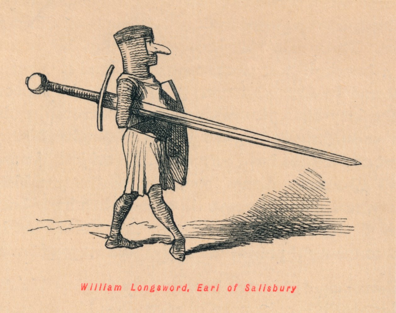 William Longsword, jarl av Salisbury, c1860, c1860 av John Leech